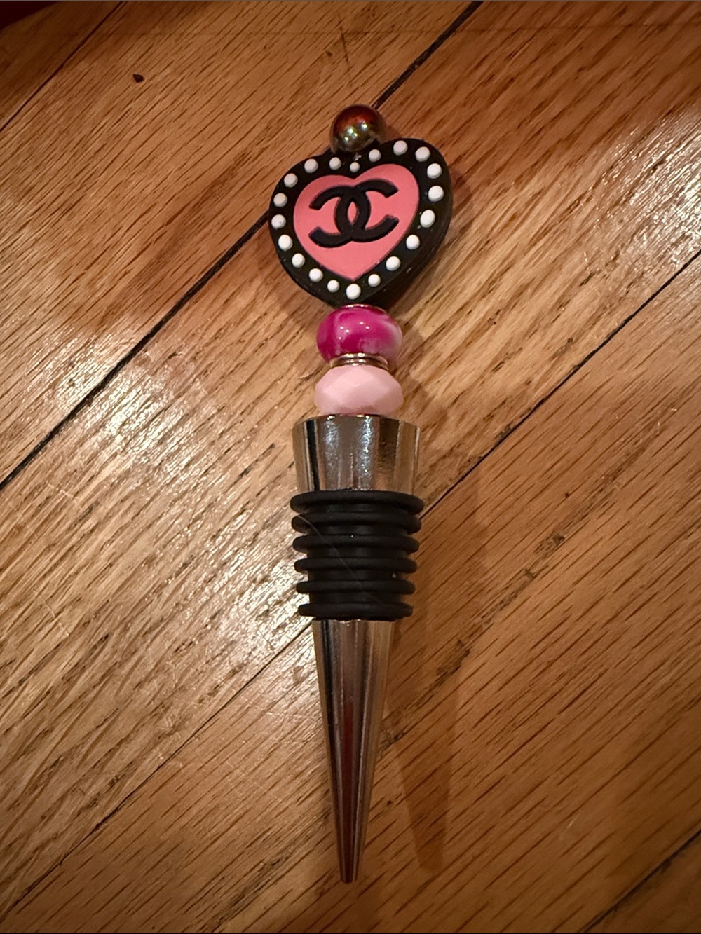 Handmade Beaded Wine Bottle Stopper-Can Custom Order or Can Purchase Pre-made